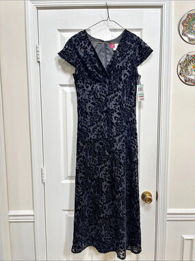JM Collection Black Floral Maxi Dress